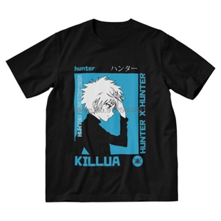 เสื้อยืดแขนสั้น ผ้าฝ้าย 100% พิมพ์ลายกราฟฟิค Hunter X Hunter Hxh Killua Zoldyck สไตล์ฮาราจูกุ สําหรับผู้ชาย_02