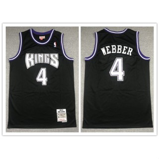 ขายดี เสื้อกีฬาบาสเก็ตบอล NBA jersey Scramento Kings No.4 Webber MEdpgj03BGjafh34