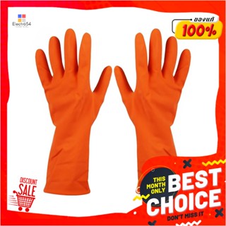 RUBBER ถุงมือยาง กระทิง ส้มRUBBER GLOVES KRATIN ORANGE L