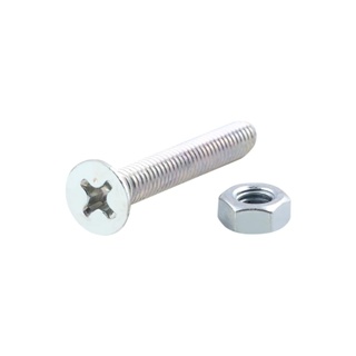 MACHINE สกรูเกลียวมิลน็อต JF DEXZON 6X40 มม. 25 ตัวMACHINE SCREW WITH NUT JF DEXZON 6X15MM 25PCS