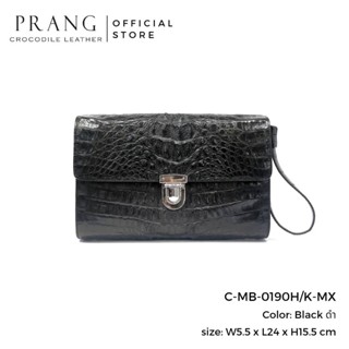 Prang Crocodile Leather Men Clutch Bag กระเป๋าถือผู้ชาย คลัทช์ผู้ชาย หนังจระเข้ C-MB-0190H/K-MX