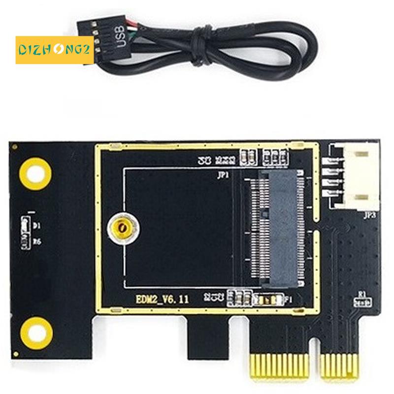 อะแดปเตอร์การ์ดเครือข่ายไร้สาย NGFF M.2 เป็น PCIE รองรับ 7260 8265 1650 1675X AX200 AX210