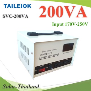 200VA เครื่องปรับแรงดันไฟฟ้า แบบอัตโนมัติ AVR Stabilizer แก้ปัญหาแรงดันไฟตก  รุ่น SVC-200VA