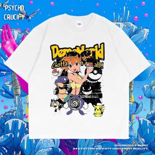 [S-5XL]เสื้อยืด โอเวอร์ไซซ์ พิมพ์ลาย Pokemon Psycho Crucify | สีขาว | เสื้อยืด ขนาดใหญ่ | สไตล์วินเทจ | เสื้อท็อป |_07