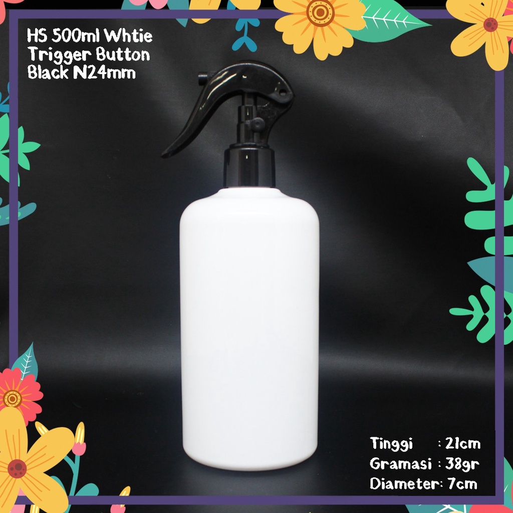 HS 500ML ขวดสีขาวพร้อมเป็ดสีดําหมวก TRIGGER N24 นําเข้าพลาสติก LAUNDRY FRAGRANCE PACKAGING CLOTHES ส