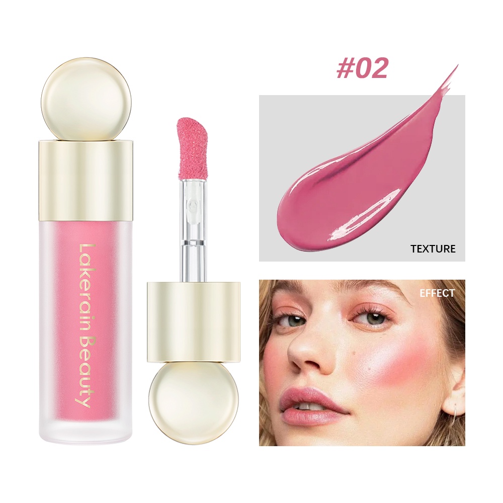 Lakerain Blush Velvet Liquid Blush On Long-lasting Hydrating Gloss Lip & Cheek 5 สีให้เลือก
