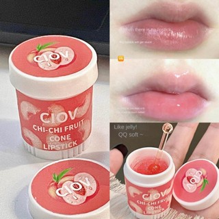 Ciov ลิปบาล์มกรวยสตรอเบอร์รี่ ไอศกรีม ลิปมาสก์ ผลไม้ ไร้สี ลิปสติก ชุ่มชื้น ชุ่มชื้น ซ่อมแซมริมฝีปาก 3 ชิ้น