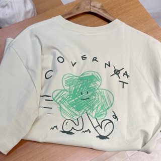 2022 Summer COVERNAT Hand Drawing Clover Graffiti Style Coconut And Collection T-Shirt For Men And Women_01