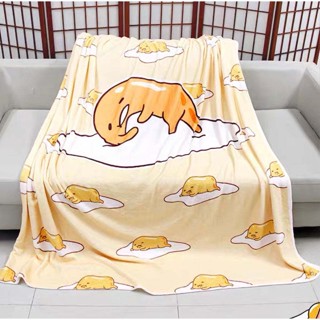 ผ้าห่ม ผ้าฟลีซ แบบนิ่ม ลาย Gudetama น่ารัก สไตล์โบโฮ สําหรับตกแต่งห้องนอน