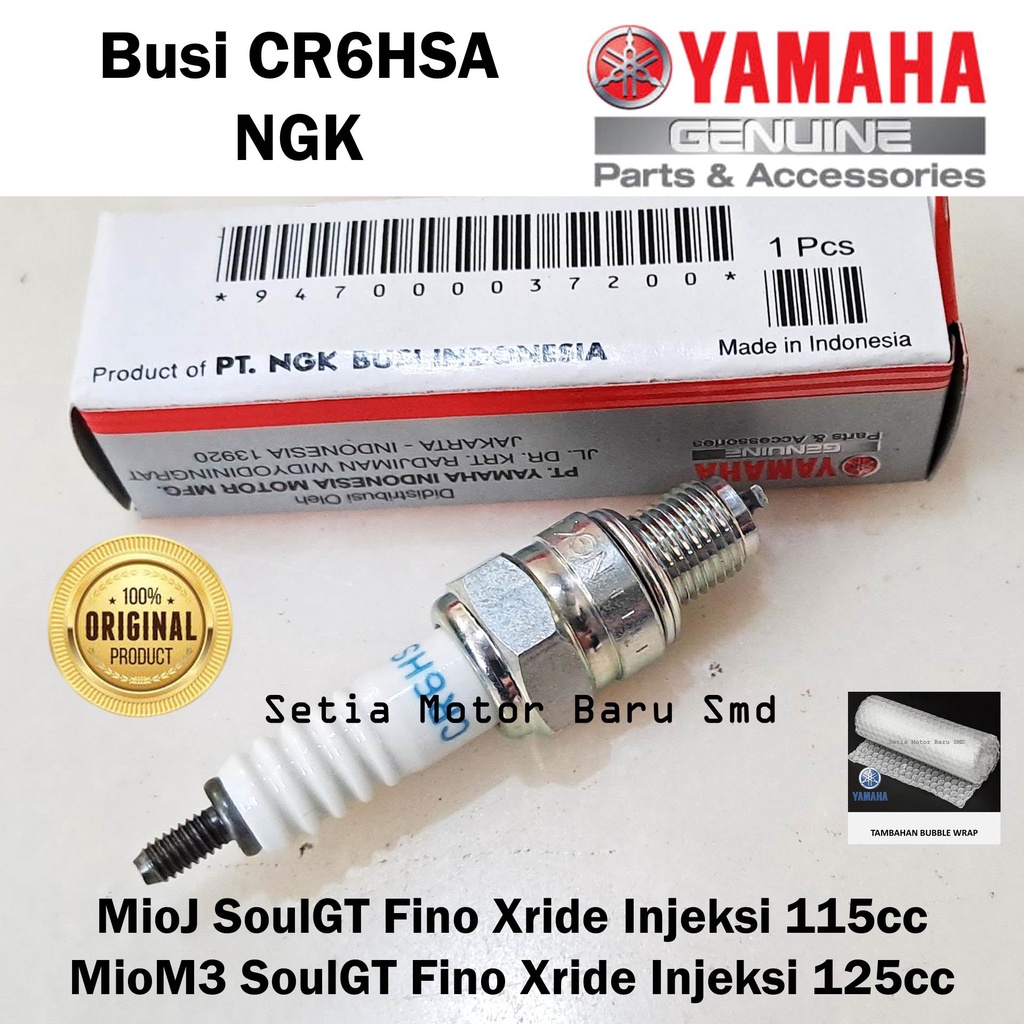 หัวเทียนฉีด Yamaha CR6HSA NGK MioJ MioM3 SoulGT Fino Xride ดั้งเดิม