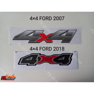 สติ๊กเกอร์ 4x4 ติดรถ ฟอร์ด  FORD RANGER WILDTRAK ปี 2007   ปี 2018    1 ชุด มี 2 ชิ้น งานสกรีน  ขนาดเท่า original