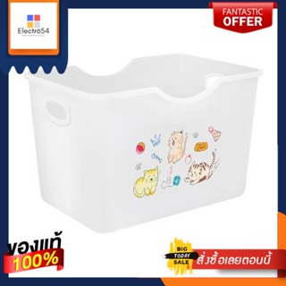 กล่องอเนกประสงค์พร้อมหูจับ HARU KASSA HOME รุ่น JCP-K80 ขนาด 39 x 25.7 x 25 ซม. สีขาวMultipurpose Box with Handle HARU