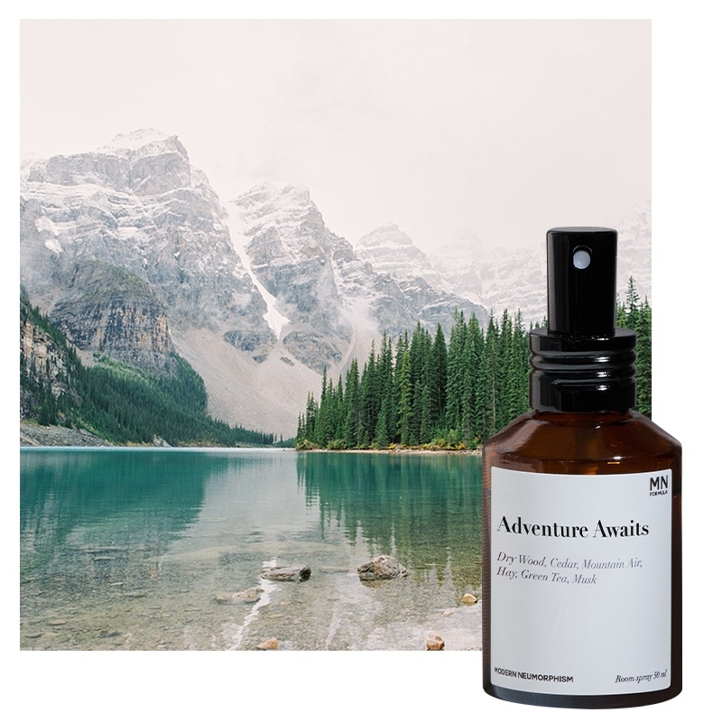 MN FORMULA Room Spray กลิ่น Adventure Awaits สเปรย์หอมกระจายกลิ่น สเปรย์หอมปรับอากาศ กลิ่นหอมผจญภัย ทะเล ภูเขา