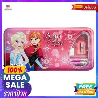 อุปกรณ์เครื่องเขียน เอ็มที กล่องดินสอเหล็ก รุ่น FRN-A207 สีชมพู คละลาย MT Metal Pencil Case Model FRN-A207 Pink Color As