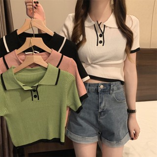 NZN ใหม่ เสื้อโปโล คอปก แต่งกระดุมหน้า