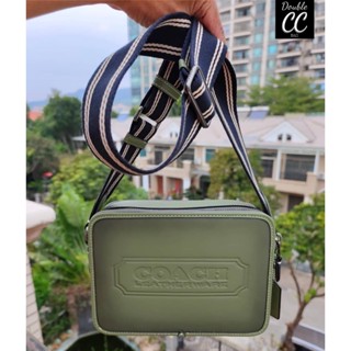 (แท้ 💯%‼ from Factory) CHARTER CROSSBODY IN SPORT CALF WITH BADGE UNISEX - Across body bag