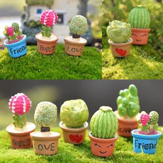 【AG】Hand-made Potted Plant Non-fading Miniature Resin Realistic Faux Potted Plant for Home