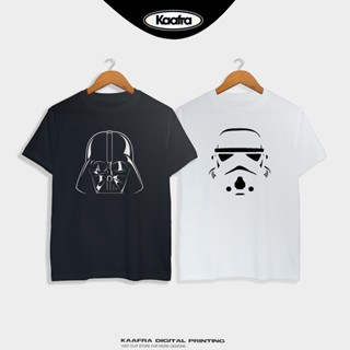 Star Wars Shirt (Darth Vader Troops head tee) Premium Black/White Shirt - Kaafra Printing_04