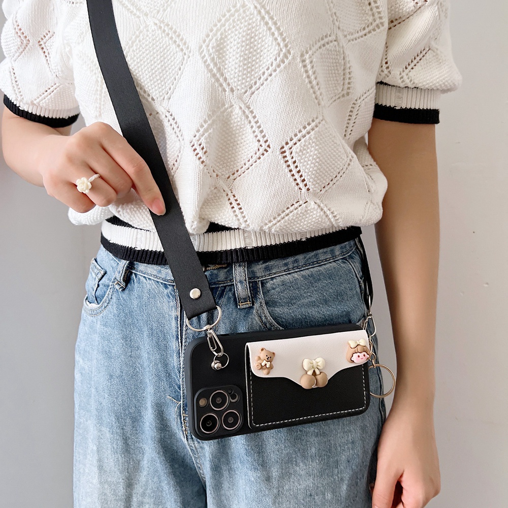 สร้อยคอหนังCrossbody Lanyardผู้ถือบัตรเคสโทรศัพท์สําหรับVivo V9 Y85 Y15S Y15A Y10 Y19 Y20 Y20S Y12S 