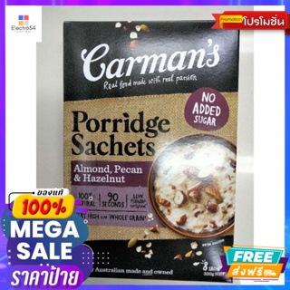 Carmans Almond ,Pecan&amp;Hazelnut ธัญพืช ผสม ข้าวโอ๊ต 320g Carmans Almond