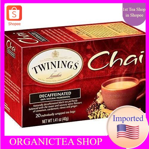 ชาทไว​นิงส์​ Twinings Chai Tea Decaffeinated 20 Tea Bags💚พร้อมส่ง💜