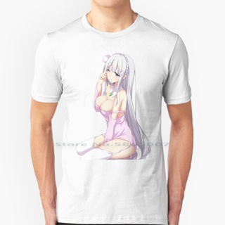 [S-5XL]Emilia Re : Zero Kara Hajimeru Isekai Seikatsu Anime Girl Waifu Hot T Shirt 100% Cotton Mgnga Girl Girls Wai_53