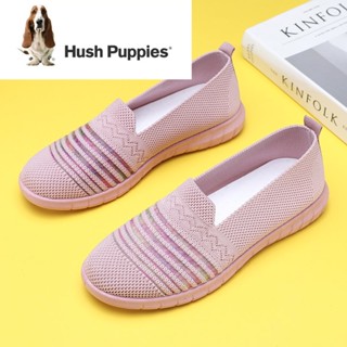 HUSH PUPPIES รองเท้าโลฟเฟอร์ ส้นแบน แบบสวม สําหรับผู้หญิง