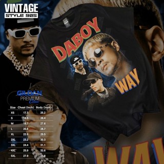 เสื้อยืดผ้าฝ้ายเสื้อวง Daboy Way  (ป้ายHiptrack มีสีดำให้เลือกสองสี เฟดกับไม่เฟด ตะเข็บเดี่ยวคอหนาทรงวินเทจ)