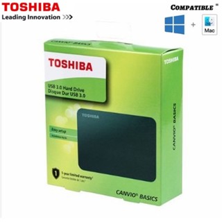 Toshiba CANVIO พร้อมส่ง / BASIC ฮาร์ดดิสก์ภายนอก USB3.0 1TB 2TB (สีดํา)