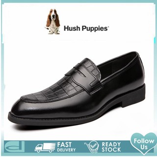 Hush Puppies รองเท้าหนัง รองเท้าทํางาน แบบเป็นทางการ สไตล์เกาหลี สําหรับผู้ชาย ไซซ์ 45 46 47 48