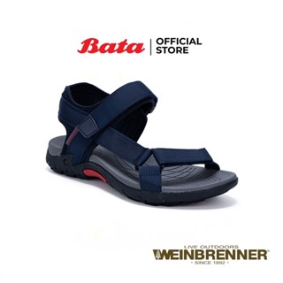 Bata บาจา ยี่ห้อ Weinbrenner รองเท้าลำลองแบบรัดส้น รองเท้าแตะรัดส้น รองเท้ารัดส้น สำหรับผู้ชาย รุ่น Gateway สีดำ 8516057