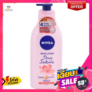 Nivea(นีเวีย) นีเวีย ดิวอี้ ซากุระ ไวท์ โลชั่นบำรุงผิวกาย 525 มล. Nivea Dewey Sakura White Body Lotion 525 ml.บ