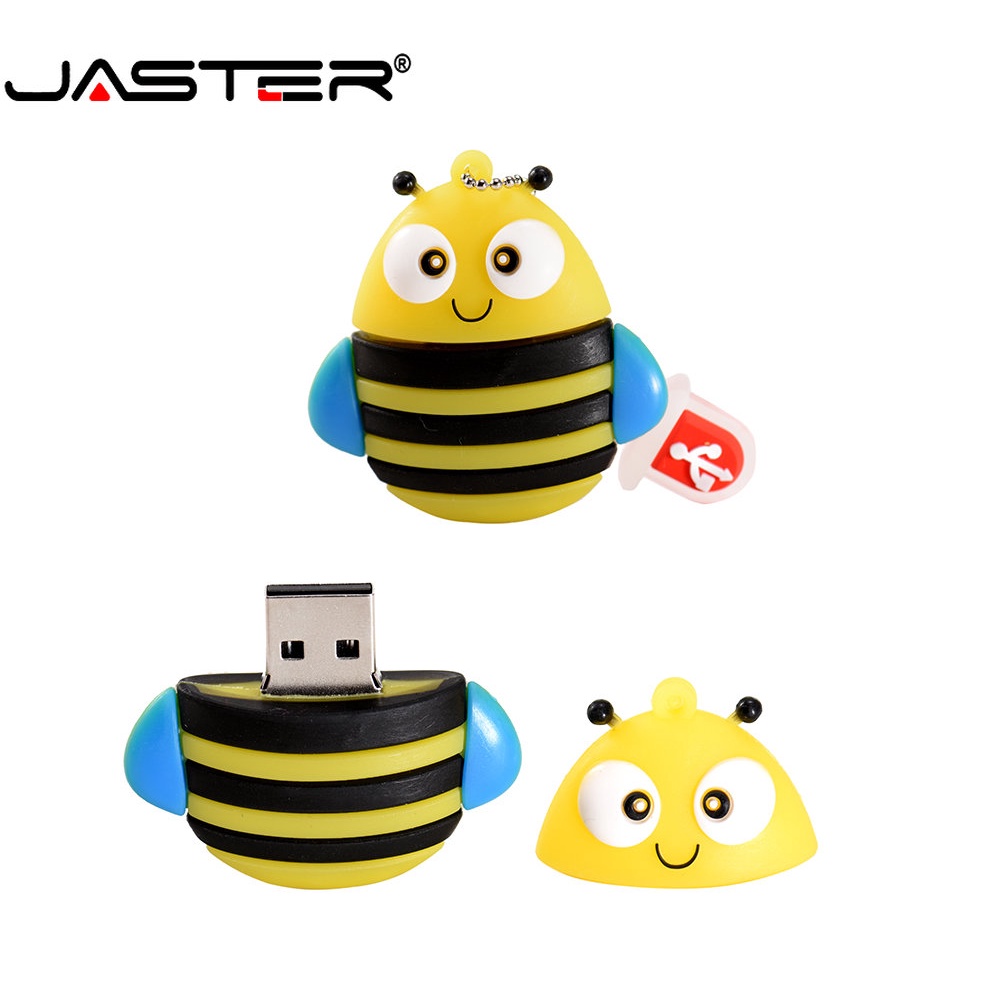 Jaster แฟลชไดรฟ์ USB 2.0 128GB 64GB รูปนกฮูก เพนกวิน 32GB 16GB 8GB 4GB