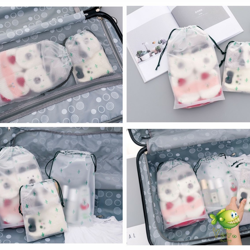 YOYO กระเป๋าเก็บเครื่องสำอาง ลายการ์ตูน  กระเป๋าหูรูด กระเป๋าใส่เครื่องเขียน / Multi Purpose Bag - รูปที่ 5