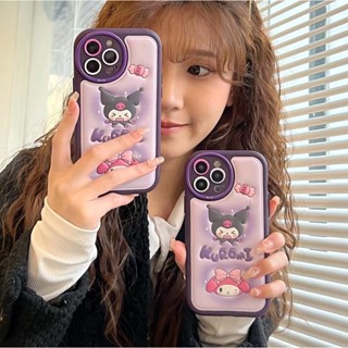 ✨ส่งเชือกเส้นเล็ก✨เคสไอโฟน 14 Pro Max 13 12 11 เคส for iPhone 14พลัส การ์ตูน วัสดุหนัง พกง่ายๆ การป้องกันการตก Case