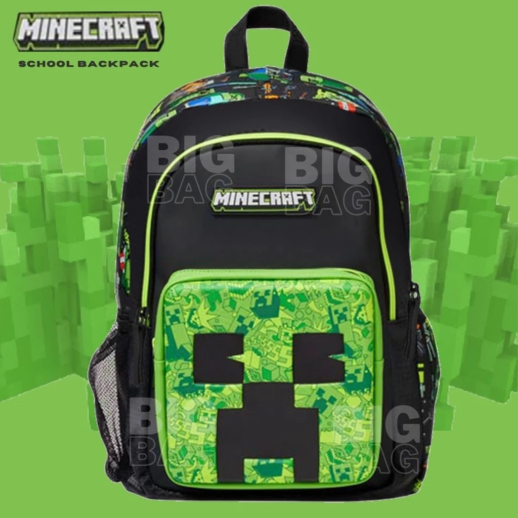 PTS - MENS BACKPACK - MINECRAFT ROBOT DINO BACKPACK - CHILDRENS SCHOOL BACKPACK - MINECRAFT BACKPACK