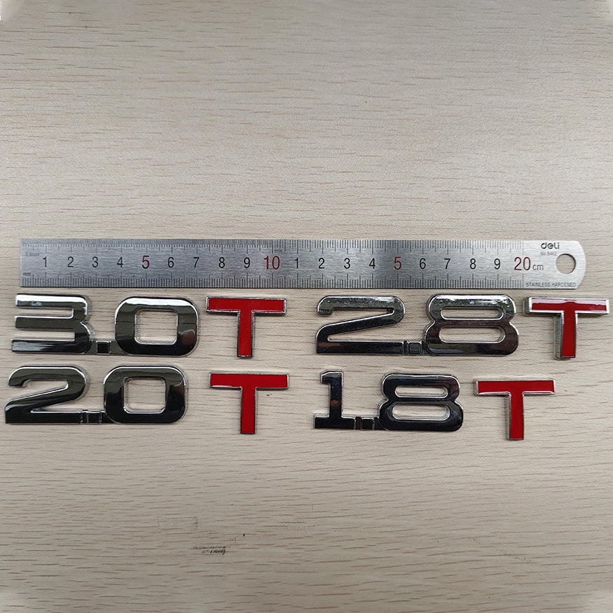 3.0T/2.8T/2.0T/1.8T 3D Emblem 2.8 T Auto ด้านหลังป้ายสติกเกอร์สําหรับ VW JETTA Decal GTI 1 ชิ้น-*&-