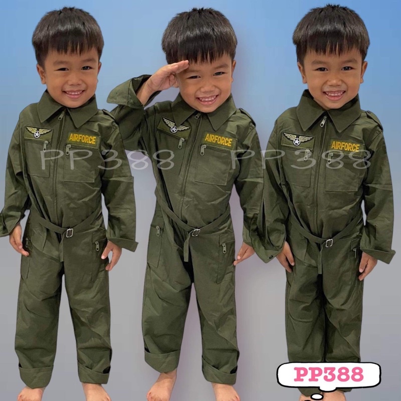 #ชุดทหาร #ชุดหมีนักบินเด็ก #ชุดกัปตันยูชีจิน #ชุดนักบินเด็ก ใส่ได้ทั้งขายและหญิง