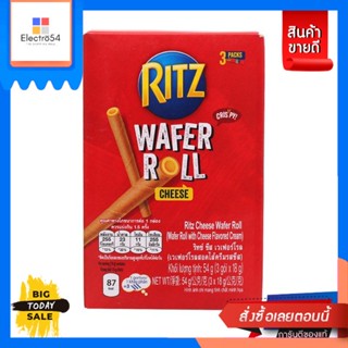 RITZ(ริทซ์) Ritz ริทซ์ ชีส เวเฟอร์โรล 54 กรัม Ritz Ritz Cheese Wafer Rolls 54 g.บิสกิต, คุ้กกี้, เวเฟอร์