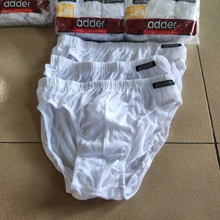 กางเกงในชาย Adder # 303 แพ็คถุงซิบ 3 ตัว/ขาวล้วน เนื้อผ้า Cotton ขอบหุ้ม ขอบผ้า(F/L/XL/XXL)