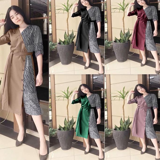 ❤ ❤ Oscar FS - LAVENIA MOTIF Tunic DRESS & ICHIKO POLOS MOSCREPE COMBI KARUN RAYON MOTIF + FREE OBI 