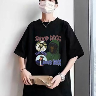 ใหม่ เสื้อยืด พิมพ์ลาย Snoop Doggy Dogg สไตล์ฮาราจูกุ