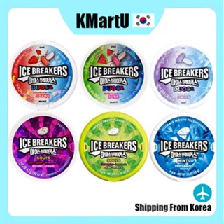 [Lotte] Ice Breakers ขนมเบรกเกอร์น้ําแข็ง 6 รสชาติ (สตรอเบอร์รี่ แตงโม องุ่น เบอร์รี่สาด สตรอเบอร์รี่ เปปเปอร์มินต์ แตงโม และน้ํามะนาว)