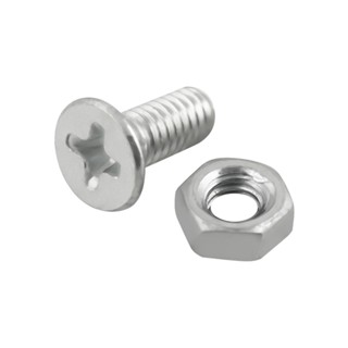 MACHINE สกรูเกลียวมิลน็อต JF DEXZON 4X10 มม. 25 ตัวMACHINE SCREW WITH NUT JF DEXZON 4X10MM 25PCS