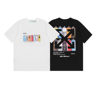 off-white Fashion printed cotton unisex short-sleeved T-shirt lGlK