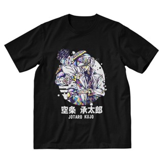 T-Shirtเสื้อยืดแขนสั้น พิมพ์ลายอนิเมะ Jojo Bizarre Adventure ga Jotaro Kujo HDmfdh55ONaeae33 สไตล์คลาสสิก สําหรับผู้ชาย