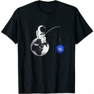 T-Shirtเสื้อยืด ทรงหลวม พิมพ์ลาย Cryptocurrency Talk Cardano To The Moon Ada Space Ada สไตล์คลาสิก สําหรับผู้ชาย KDfpom9