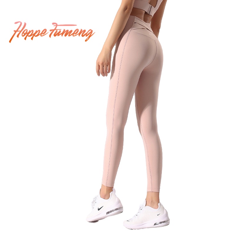 แฟชั่นผู้หญิงเอวสูงขายร้อนฟิตเนสกีฬากางเกงโยคะยาวหลังไขว้