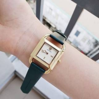 ⌚💚นาฬิกาข้อมือ มาใหม่ค่ะ New Tory BurchGreen &amp; Gold Phipps Watch สายหนังสีเขียว