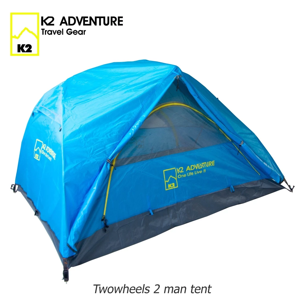 เต็นท์ K2 ADVENTURE รุ่น Twowheels สีฟ้า เต็นท์นอน 2 คน น้ำหนักเบา พับเก็บเล็ก กันฝนกันลม เสาอลู thumbnail 4